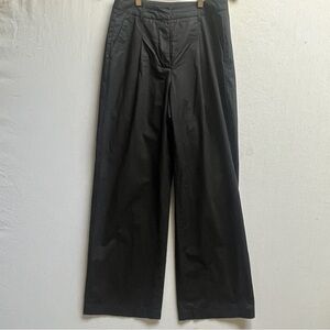 Luisa Cerano Black Wide Leg Cotton Trousers Size US 6